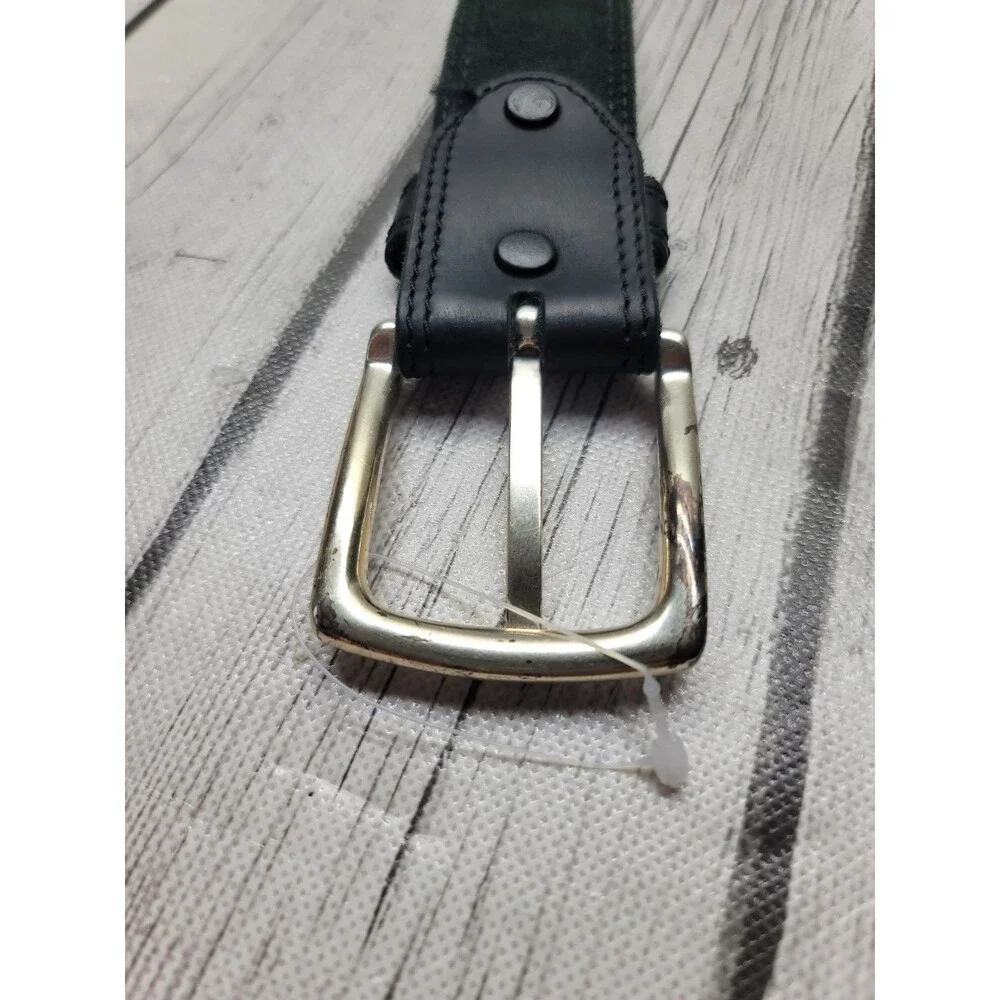 Red Wing Basic Work Belt Mens 46 Black Frontenac Leather Buckle USA Made 96523